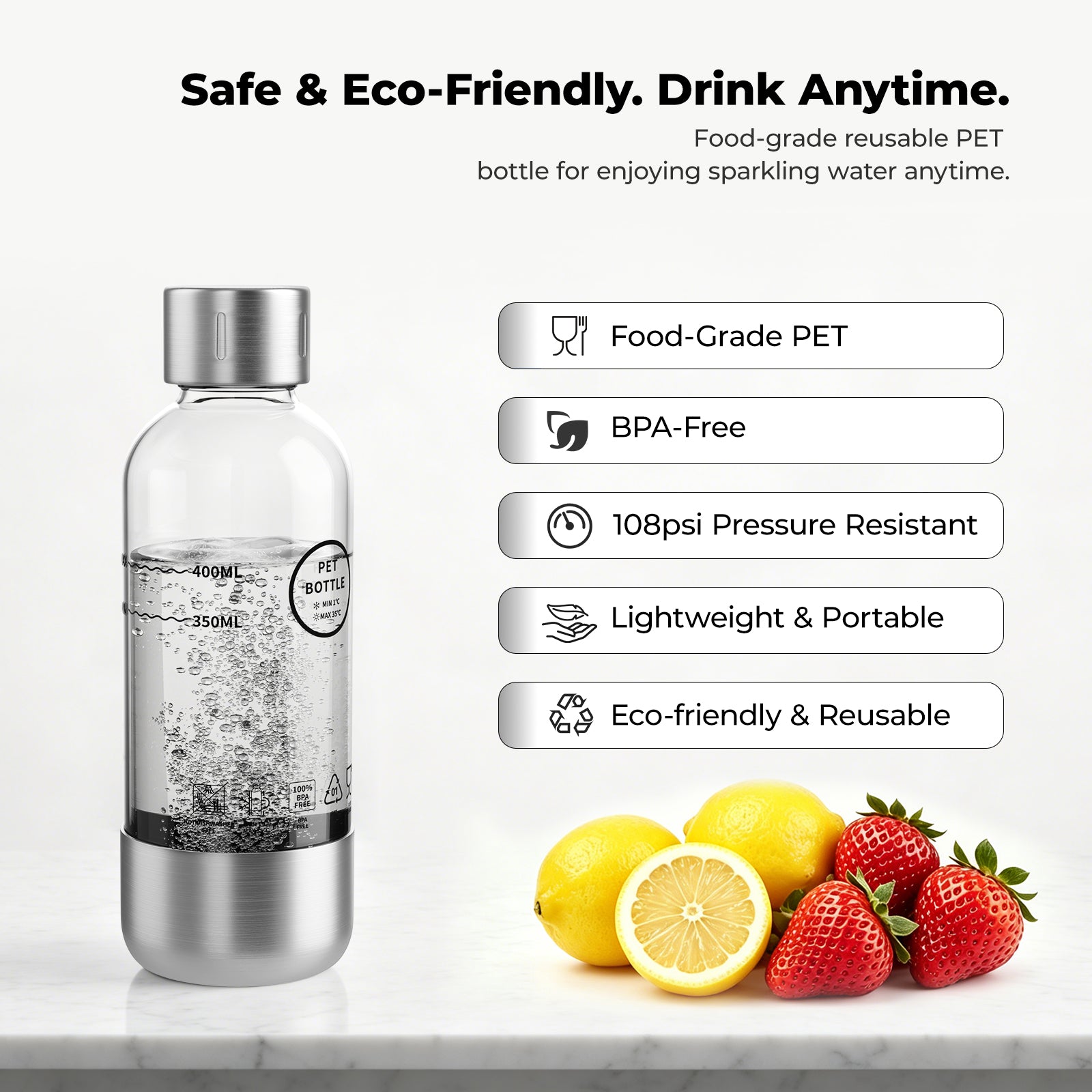 Hydrofast BUB01 Carbonating Bottle for C300 RO Water Filter